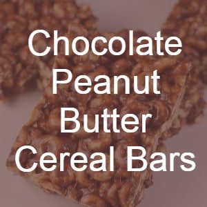 Chocolate Peanut Butter Cereal Bars recipe