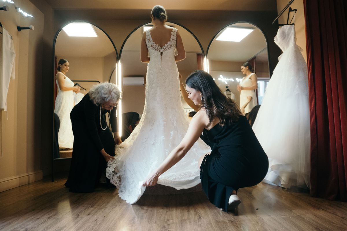Bride at her wedding dress fitting after a medical weight loss program in Jacksonville, FL